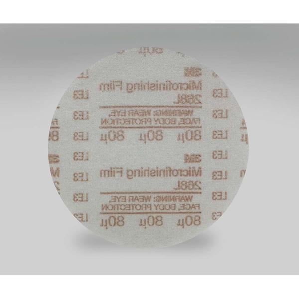 3M Hookit Microfinishing Film Type D Disc 268L, 5 in x NH 80 Micron 60650031747
